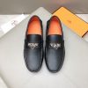 Hermès, đậu, giày, da, bò màu cam