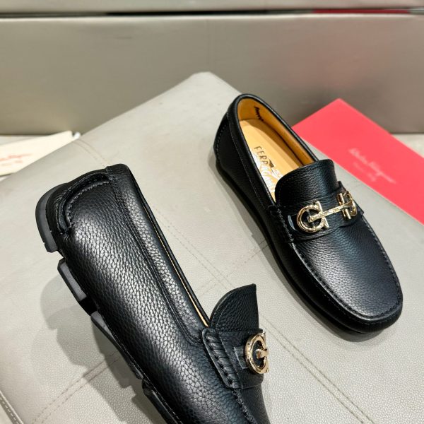 Ferragamo, đậu, giày, da bò