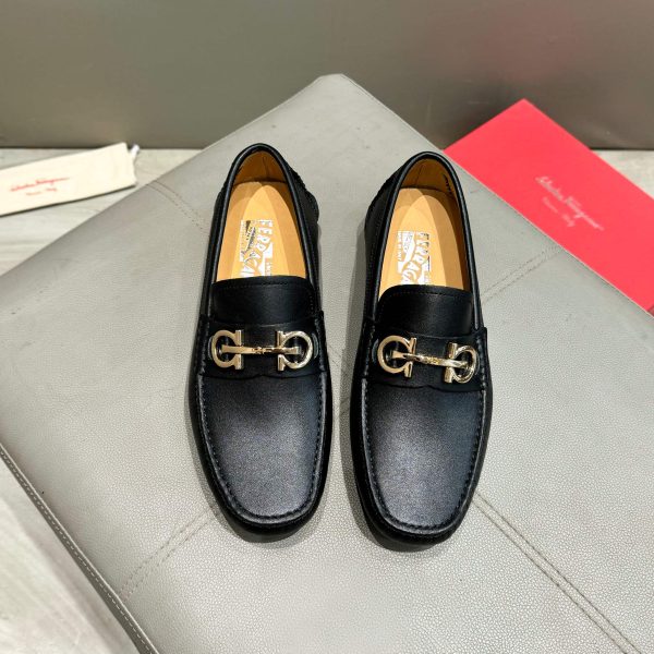 Ferragamo, đậu, giày, da bò