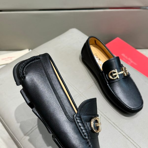 Ferragamo, đậu, giày, da bò