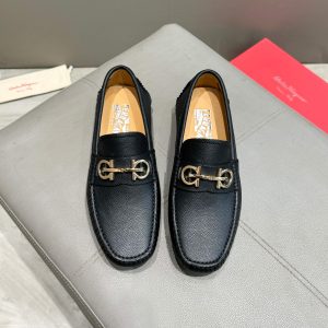 Ferragamo, đậu, giày, da bò
