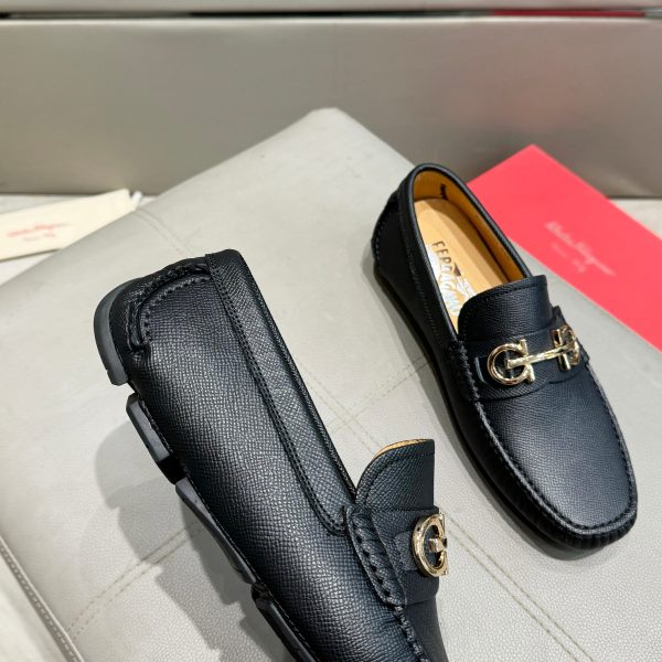 Ferragamo, đậu, giày, da bò