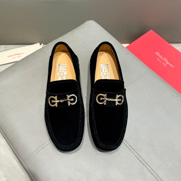 Ferragamo, đậu, giày, da bò