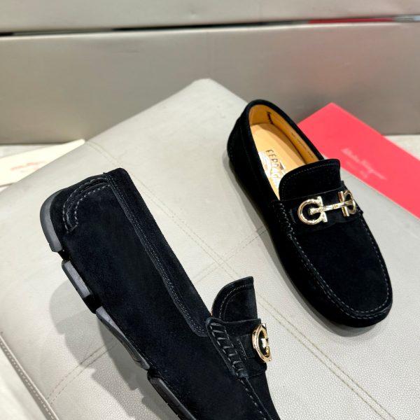 Ferragamo, đậu, giày, da bò