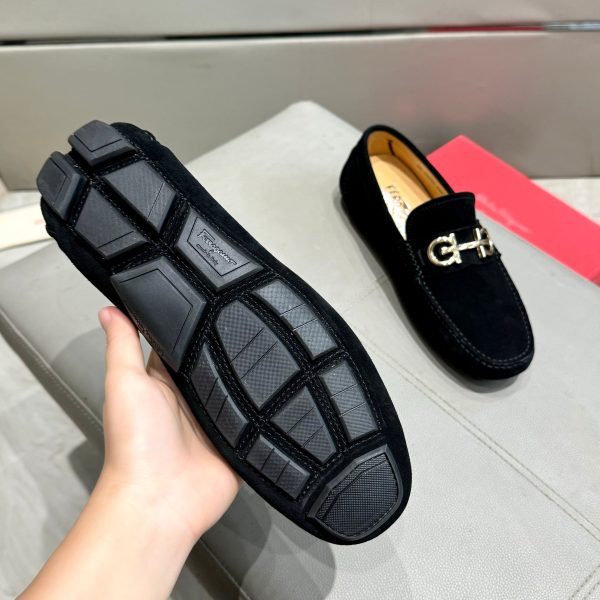 Ferragamo, đậu, giày, da bò