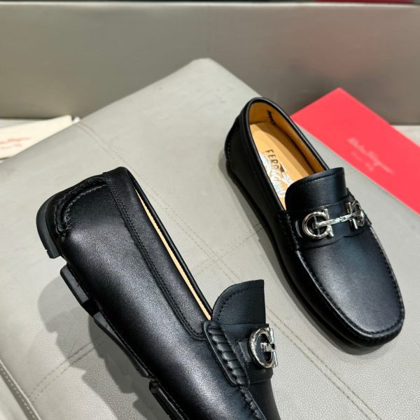 Ferragamo, đậu, giày, da bò