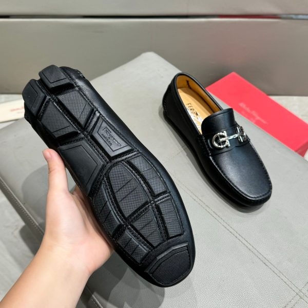 Ferragamo, đậu, giày, da bò