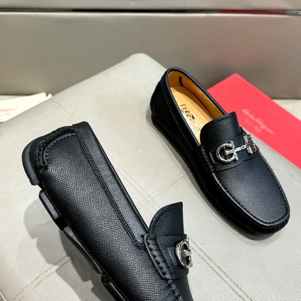 Ferragamo, đậu, giày, da bò