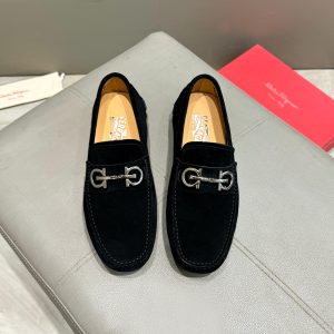 Ferragamo, đậu, giày, da bò
