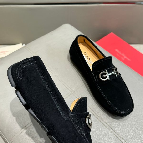 Ferragamo, đậu, giày, da bò