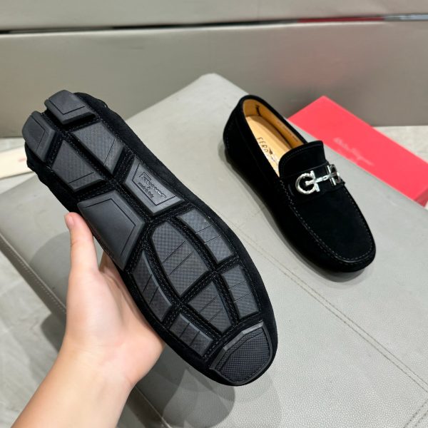 Ferragamo, đậu, giày, da bò