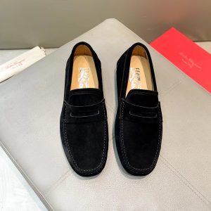 Ferragamo, đậu, giày, da bò