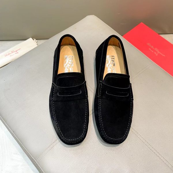 Ferragamo, đậu, giày, da bò