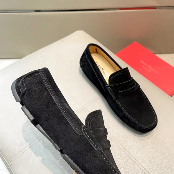Ferragamo, đậu, giày, da bò