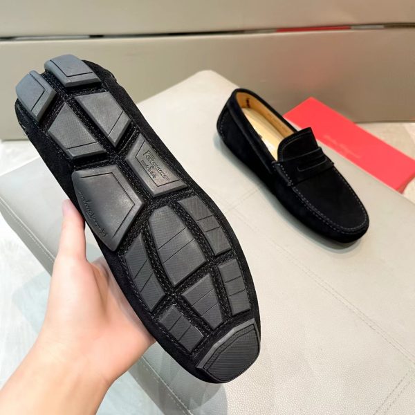 Ferragamo, đậu, giày, da bò