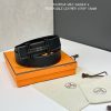 Hermès dây đai băng ngang và dây đai da hai mặt 38 mm