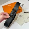 Hermès dây đai băng ngang và dây đai da hai mặt 38 mm