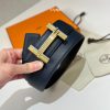Hermès dây đai băng ngang và dây đai da hai mặt 38 mm