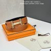 Hermès dây đai băng ngang và dây đai da hai mặt 38 mm