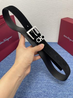 Ferragamo cài dây đai phụ nữ Chọn vật liệu cao cấp, da mềm mại và thân thiện