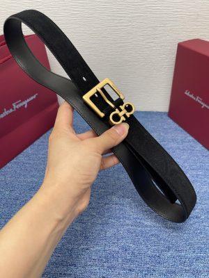 Ferragamo cài dây đai phụ nữ Chọn vật liệu cao cấp, da mềm mại và thân thiện