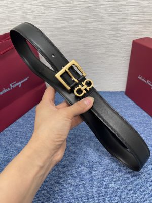 Ferragamo cài dây đai phụ nữ Chọn vật liệu cao cấp, da mềm mại và thân thiện