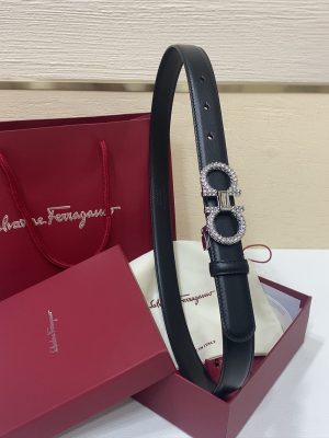 Ferragamo # cổ điển Gancio thắt lưng phụ nữ mịn da con bê