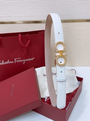 Ferragamo # cổ điển Gancio thắt lưng phụ nữ mịn da con bê