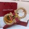 Ferragamo # cổ điển Gancio thắt lưng phụ nữ mịn da con bê