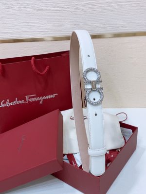 Ferragamo # cổ điển Gancio thắt lưng phụ nữ mịn da con bê