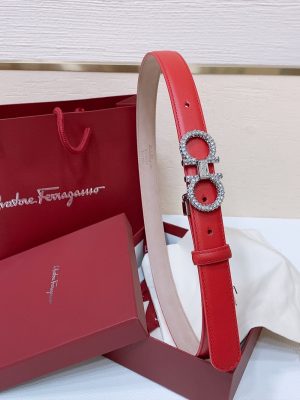 Ferragamo # cổ điển Gancio thắt lưng phụ nữ mịn da con bê
