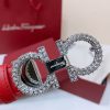 Ferragamo # cổ điển Gancio thắt lưng phụ nữ mịn da con bê