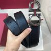 Ferragamo chiều rộng 3.5cm thiết kế cao cấp dây đai đàn ông nhập khẩu da bò hai mặt