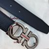 Ferragamo chiều rộng 3.5cm thiết kế cao cấp dây đai đàn ông nhập khẩu da bò hai mặt