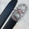 Ferragamo chiều rộng 3.5cm thiết kế cao cấp dây đai đàn ông nhập khẩu da bò hai mặt