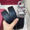Ferragamo chiều rộng 3.5cm thiết kế cao cấp dây đai đàn ông nhập khẩu da bò hai mặt