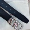 Ferragamo chiều rộng 3.5cm thiết kế cao cấp dây đai đàn ông nhập khẩu da bò hai mặt