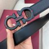 Ferragamo chiều rộng 3.5cm thiết kế cao cấp dây đai đàn ông nhập khẩu da bò hai mặt