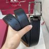 Ferragamo chiều rộng 3.5cm thiết kế cao cấp dây đai đàn ông nhập khẩu da bò hai mặt