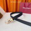 Ferragamo chiều rộng 3.5cm thiết kế cao cấp dây đai đàn ông nhập khẩu da bò hai mặt