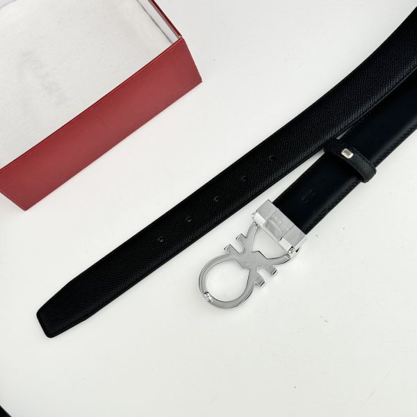 Ferragamo chiều rộng 3.5cm thiết kế cao cấp dây đai đàn ông nhập khẩu da bò hai mặt
