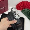 Ferragamo chiều rộng 3.5cm thiết kế cao cấp dây đai đàn ông nhập khẩu da bò hai mặt