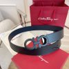 Ferragamo chiều rộng 3.5cm thiết kế cao cấp dây đai đàn ông nhập khẩu da bò hai mặt