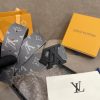 Louis Vuitton chiều rộng 40mm nguyên bản đúc nút thép