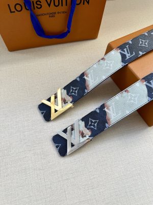 Louis Vuitton chiều rộng 40mm nguyên bản đúc nút thép