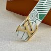 Louis Vuitton chiều rộng 40mm nguyên bản đúc nút thép