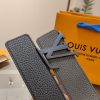 Louis Vuitton chiều rộng 40mm nguyên bản đúc nút thép