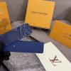 Louis Vuitton chiều rộng 40mm nguyên bản đúc nút thép