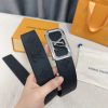 Louis Vuitton chiều rộng 40mm nguyên bản đúc nút thép