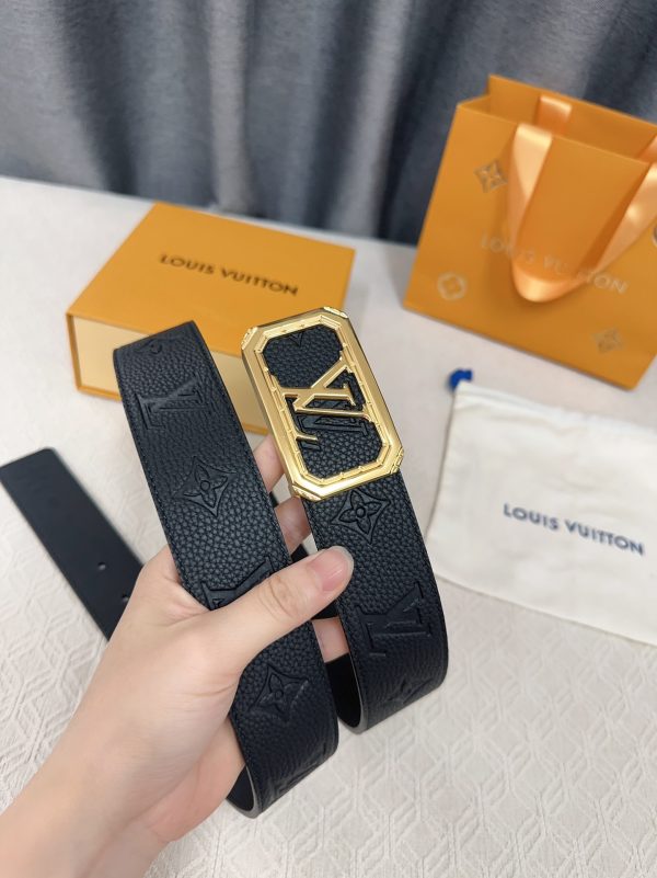Louis Vuitton chiều rộng 40mm nguyên bản đúc nút thép